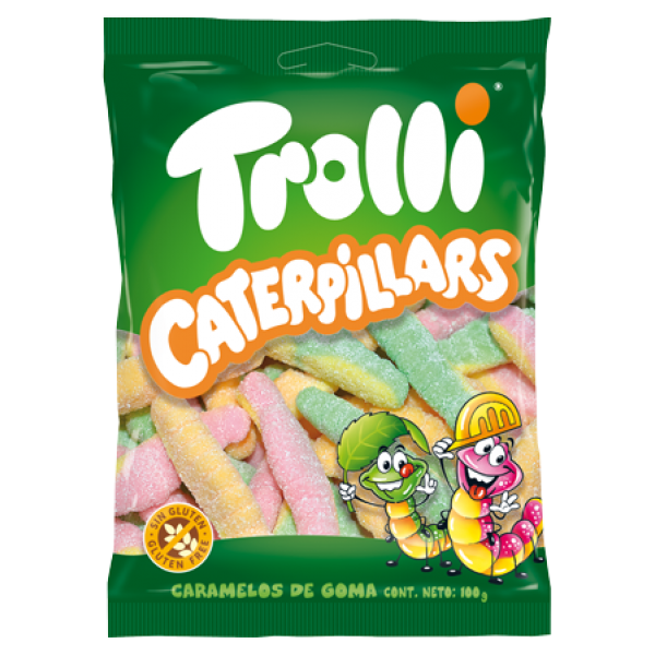 TROLLI*CATERPILLARS*100g.ΖΕΛΕ Κ/8x12τ.