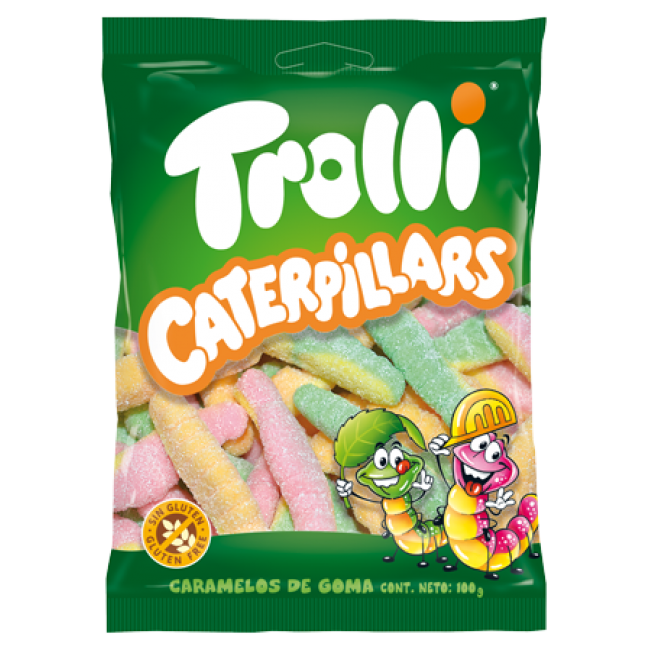 TROLLI*CATERPILLARS*100g.ΖΕΛΕ Κ/8x12τ.