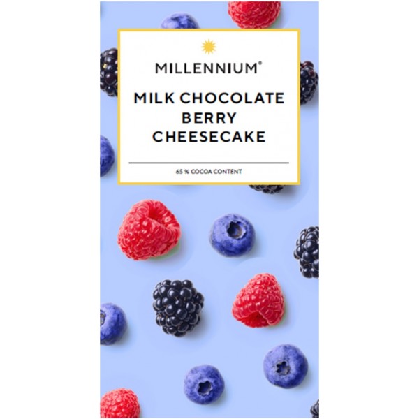 MILLENIUM*BERRY CHEESECAKE*100g ΣΟΚ.ΓΑΛ.Κ/2X26 (13+13)