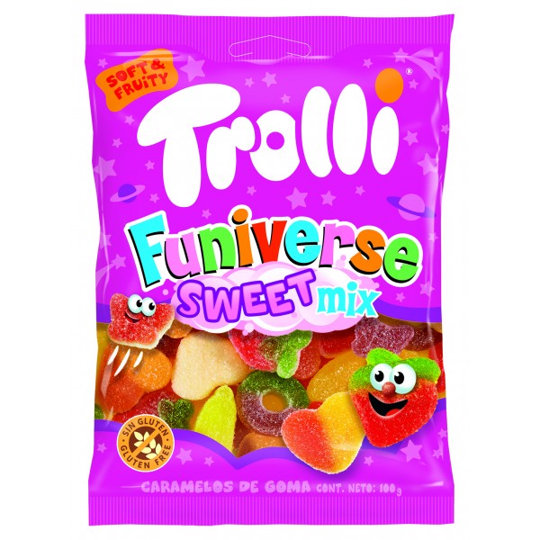 TROLLI*SWEET FUNIVERSE MIX ΖΕΛΕ 100gr Κ/8x12τ.