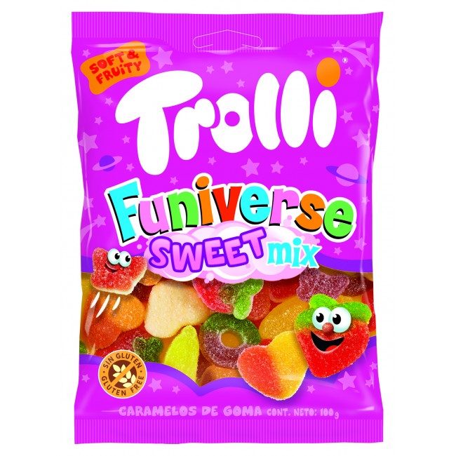 TROLLI*SWEET FUNIVERSE MIX ΖΕΛΕ 100gr Κ/8x12τ.