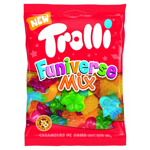TROLLI*FUNIVERSE OILED MIX ΖΕΛΕ 100gr Κ/8x12τ.
