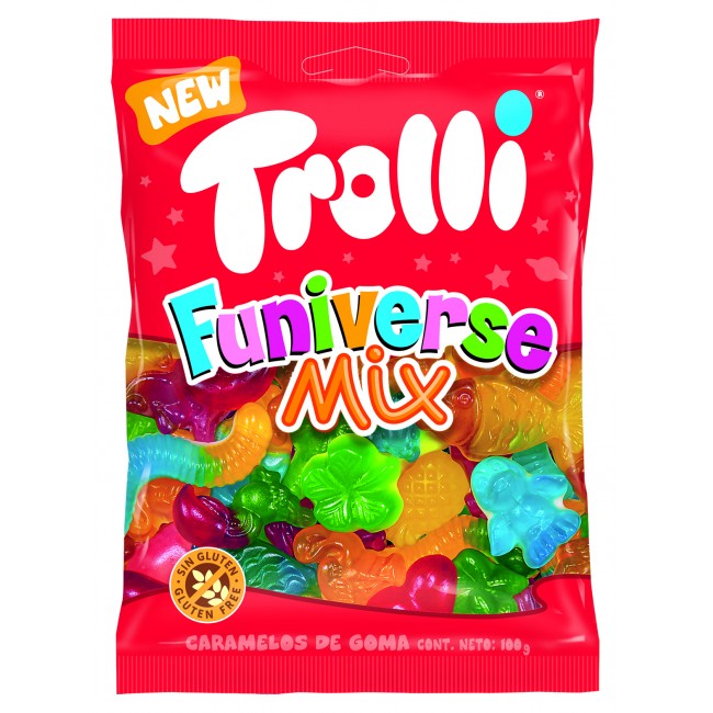 TROLLI*FUNIVERSE OILED MIX ΖΕΛΕ 100gr Κ/8x12τ.