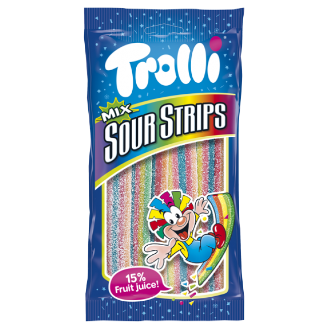 TROLLI*SOUR STRIPS MIX*85g.ΚΑΡ/ΛΕΣ Κ/24τ ΖΩΝΕΣ TROLLI*SOUR STRIPS MIX*85g.ΚΑΡ/ΛΕΣ Κ/24τ ΖΩΝΕΣ