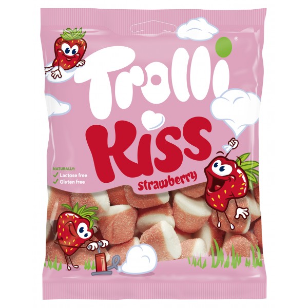 TROLLI*KISS STRAWBERRY*100g.ΖΕΛΕ Κ/22τ (GLUTEN FREE-LACTOSE FREE)