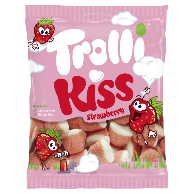 TROLLI*KISS STRAWBERRY*100g.ΖΕΛΕ Κ/22τ (GLUTEN FREE-LACTOSE FREE)