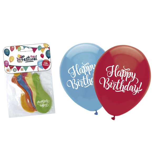 ΣΑΚ.6τ.ΜΠΑΛ.*HAPPY BIRTHDAY* Κ/30x12σ. 25cm