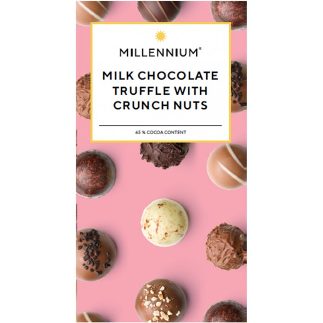 MILLENIUM*TRUFFLE CRUNCH NUTS*100g ΣΟΚ.ΓΑΛ.Κ/2X26 (13+13)