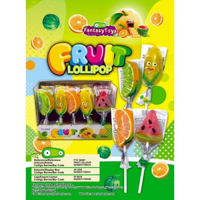FRUIT LOLLIPOP*ΓΛΕΙΦ/ΡΙΑ 30τ.Κ/24