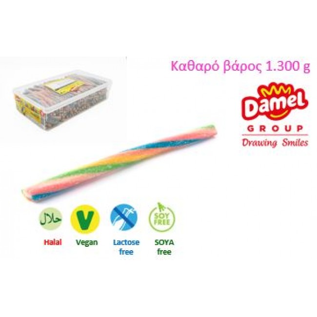 SOUR 6 COLOR FIL.PENCILS*210τ.(1.3kg) ΚΑΡ/ΛΕΣ Κ/9 ΓΛΥΚΟΡΙΖΕΣ (HALAL, VEGAN, LACTOSE/SOYA FREE)
