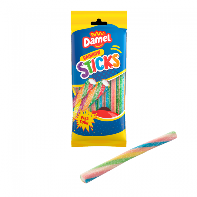 RAINBOW SOUR PENCILS 90g K/13 ΓΛΥΚΟΡΙΖΕΣ ΧΡΩΜΑΤΙΣΤΕΣ (HALAL, VEGAN, LACTOSE/SOYA FREE)