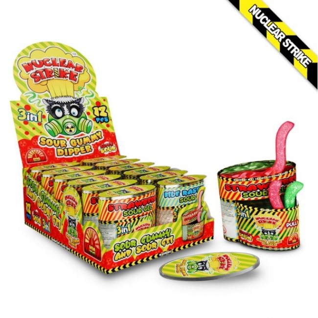 N.S.SOUR GUMMY DIPPER 52g ΖΕΛΕ 12τ.Κ/12 (2 ΓΕΥΣ.ΖΕΛΕ+2 ΓΕΥΣ.ΥΓΡΗ ΚΑΡ/ΛΑ)