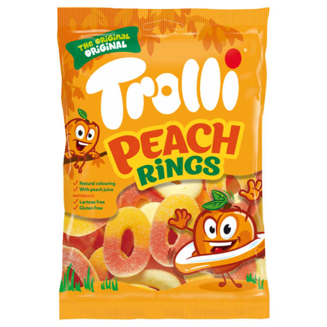 TROLLI 200g.*PEACH RINGS*ΖΕΛΕ Κ/18τ