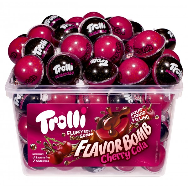TROLLI FLAVOR BOMB*CHERRY-COLA*45τεμ.ΖΕΛΕ Κ/12 (ΓΕΜΙΣΤΟ) 45*18.8g=846g