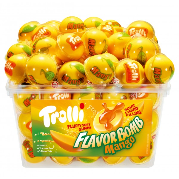 TROLLI FLAVOR BOMB*MANGO*45τεμ.ΖΕΛΕ Κ/12 (ΓΕΜΙΣΤΟ) 45*18.8g=846g