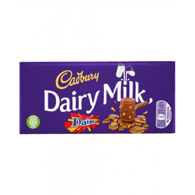 CADBURY 18X120gr DAIM DAIRY MILK ΣΟΚΟΛΑΤΑ