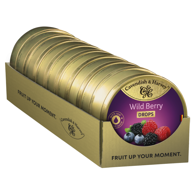 CAVENDISH & HARVEY*WILD BERRY*ΚΑΡ/ΛΕΣ 175g ΜΕΤΑΛ.K/6*9tins