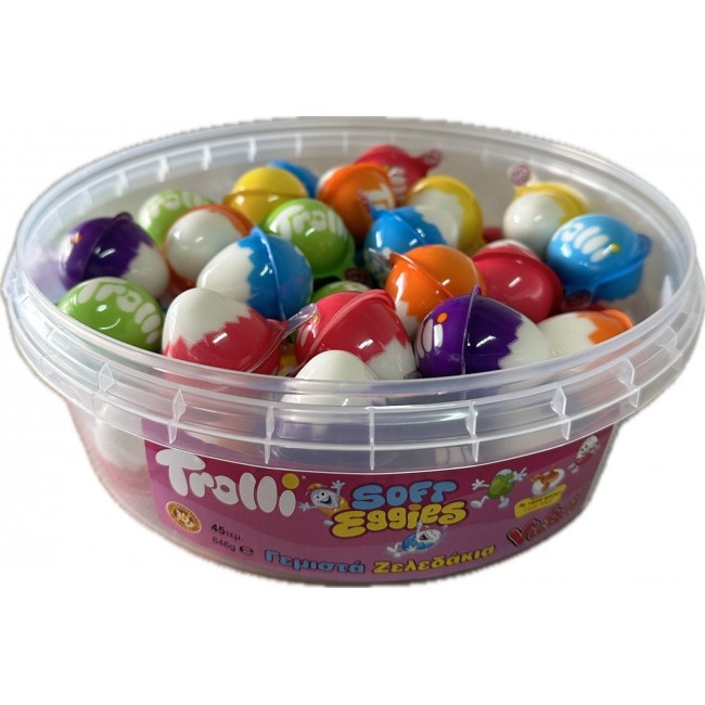 TROLLI*SOFT EGGIES*45 τεμ.ΖΕΛΕ Κ/12 (ΓΕΜΙΣΤΟ) 45*18.8g=846g