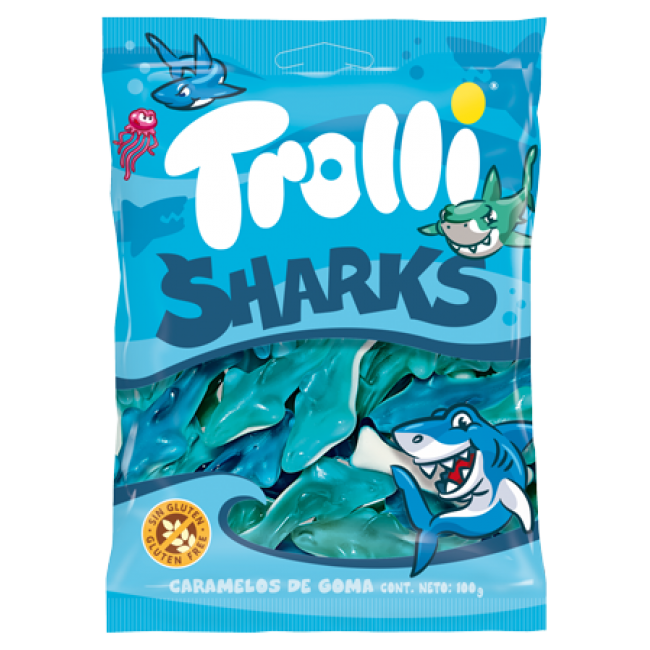 TROLLI*ΚΑΡΧΑΡΙΕΣ*100g.ΖΕΛΕ Κ/8x12τ.