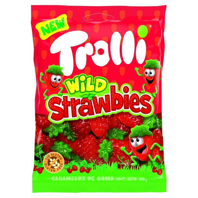 TROLLI*WILD STRAWBIES* ΖΕΛΕ 100gr Κ/8x12τ.