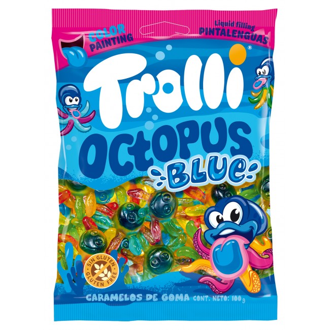 TROLLI*BLUE OCTOPUS* ΖΕΛΕ 100gr Κ/8x12τ.