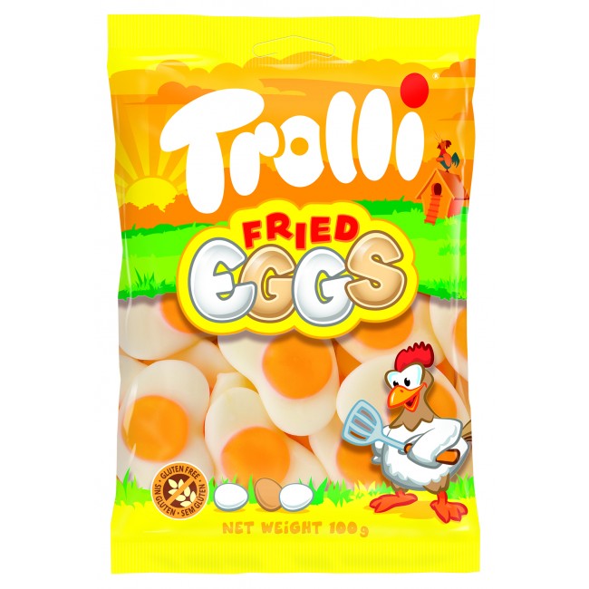 TROLLI*FRIED EGGS*100g.ΖΕΛΕ Κ/8x12τ.