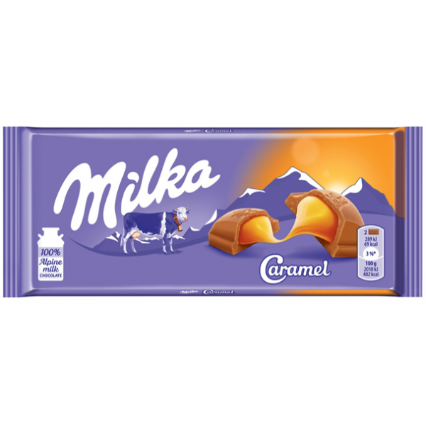MILKA ΣΟΚ/ΤΑ*CARAMEL*100g K/20τ