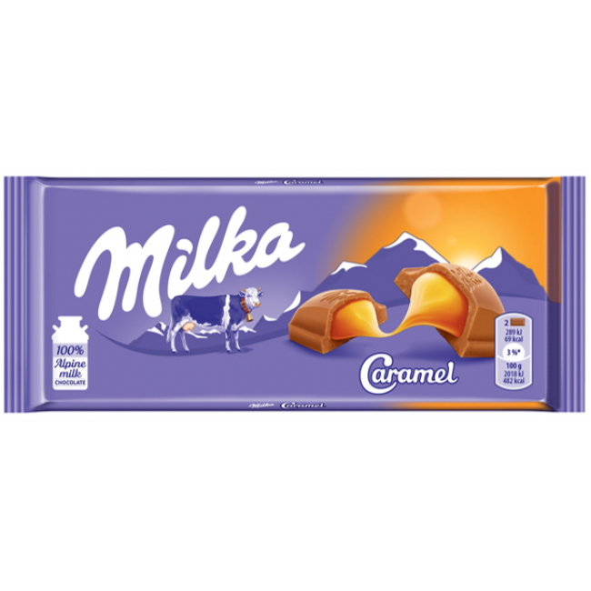 MILKA ΣΟΚ/ΤΑ*CARAMEL*100g K/20τ