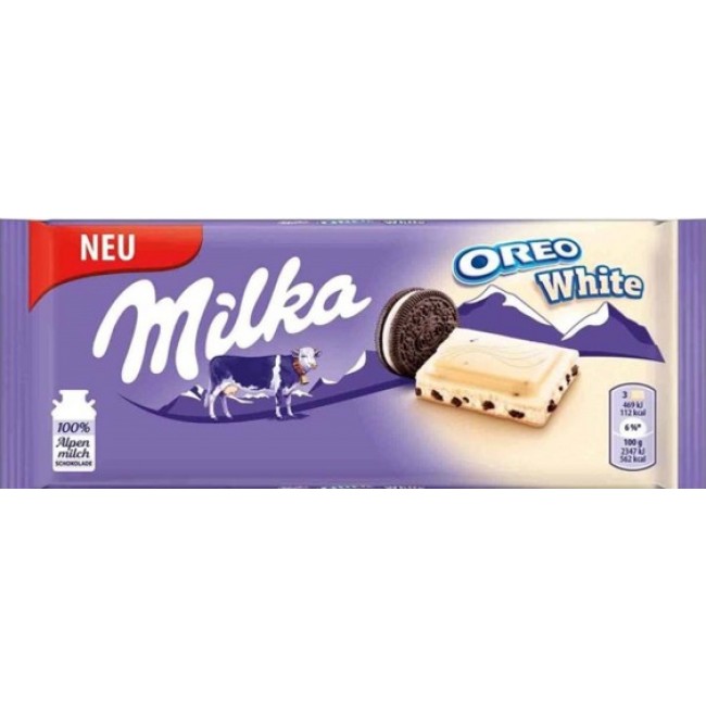 MILKA ΛΕΥΚΗ ΣΟΚ/ΤΑ*OREO WHITE*100g K/22τ