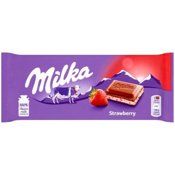 MILKA ΣΟΚ/ΤΑ*STRAWBERRY*100g K/22τ