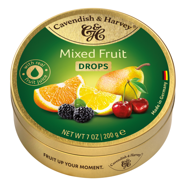 CAVENDISH & HARVEY*MIXED FRUIT*ΚΑΡ/ΛΕΣ 200g ΜΕΤΑΛ.K/6*9tins
