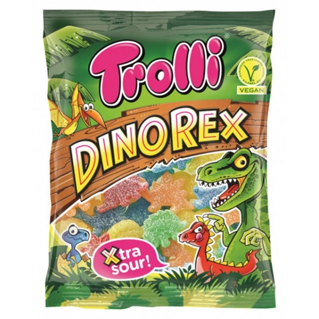 TROLLI*DINO REX*100g.ΖΕΛΕ Κ/24τ