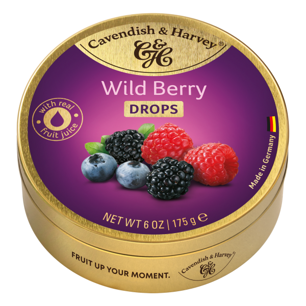 CAVENDISH & HARVEY*WILD BERRY*ΚΑΡ/ΛΕΣ 175g ΜΕΤΑΛ.K/6*9tins
