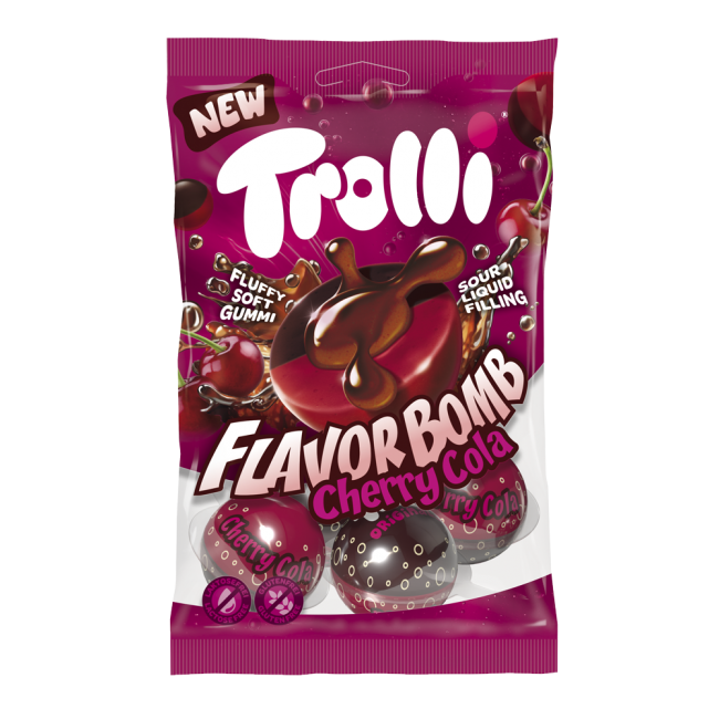 TROLLI 75g*CHERRY-COLA*FLAVOR BOMB ΖΕΛΕ Κ/21 (ΓΕΜΙΣΤΟ)