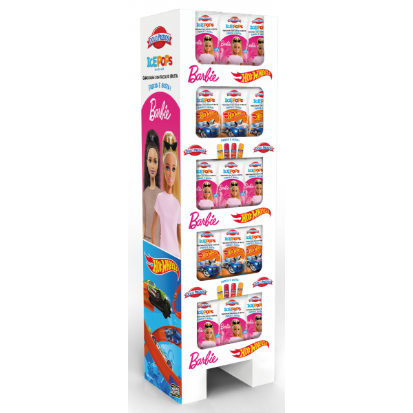 DOLCI PREZIOSI ΧΑΡΤΙΝΟ STAND ΔΑΠΕΔΟΥ 105 ΤΕΜ. (BARBIE & HOT WHEELS)