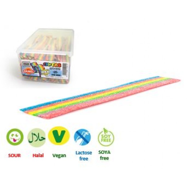 ΖΩΝΕΣ*SOUR RAINBOW*210τ.(1.89kg) Κ/9 ΓΛΥΚΟΡΙΖΕΣ (HALAL, VEGAN, LACTOSE/SOYA FREE)